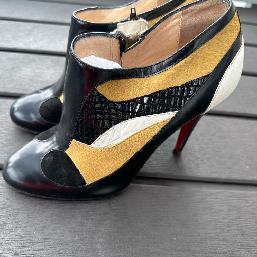 Christian Louboutin multicolor 3 inch bootie - Picture 2 of 6